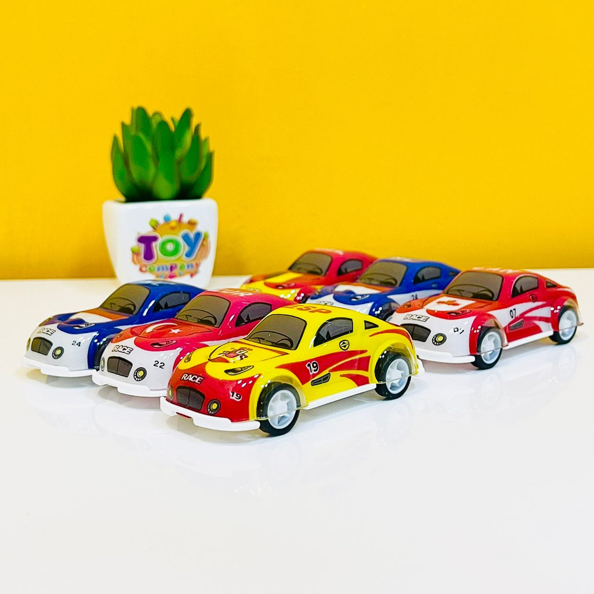 Mini Plastic Pull Back 6 Cars Set