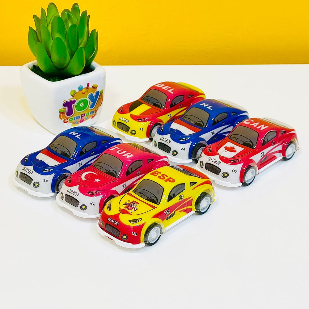 Mini Plastic Pull Back 6 Cars Set