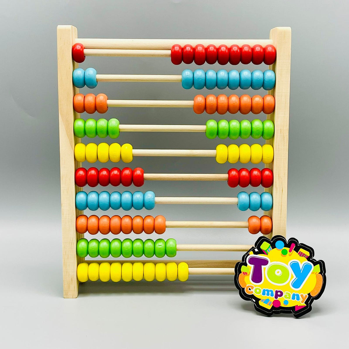 10 Rows Wooden Calculating Abacus Frame