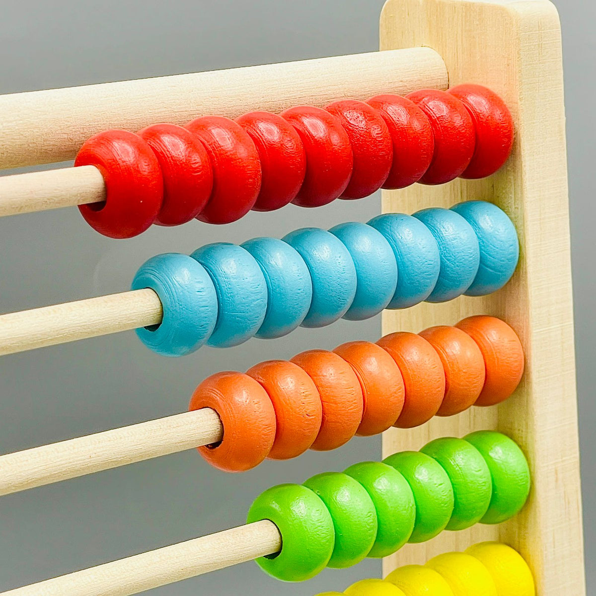 10 Rows Wooden Calculating Abacus Frame