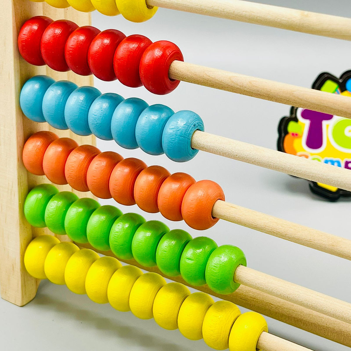 10 Rows Wooden Calculating Abacus Frame
