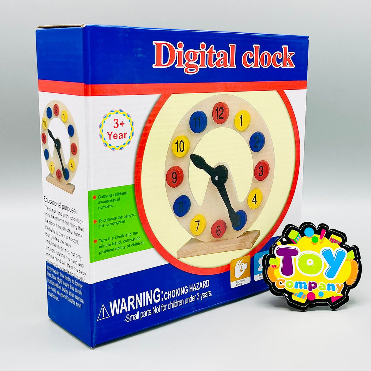 Classic Educational Wooden Clock