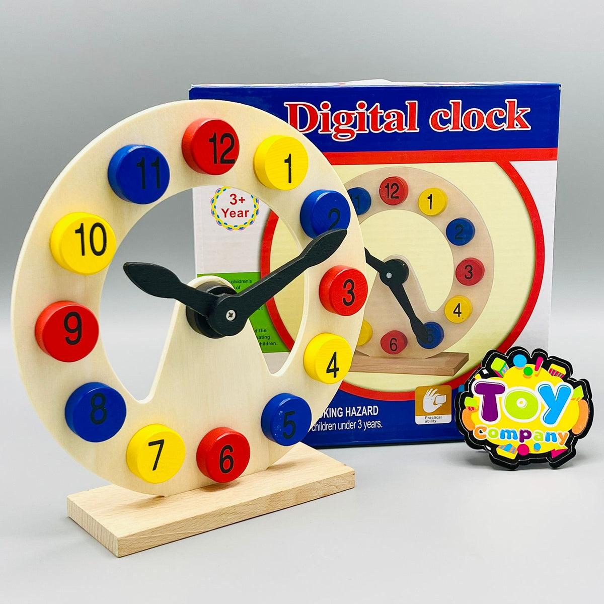 Classic Educational Wooden Clock