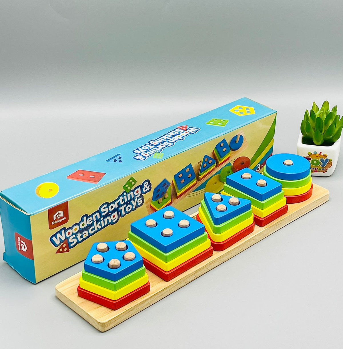 Coogam Wooden Sorting & Stacking Toy