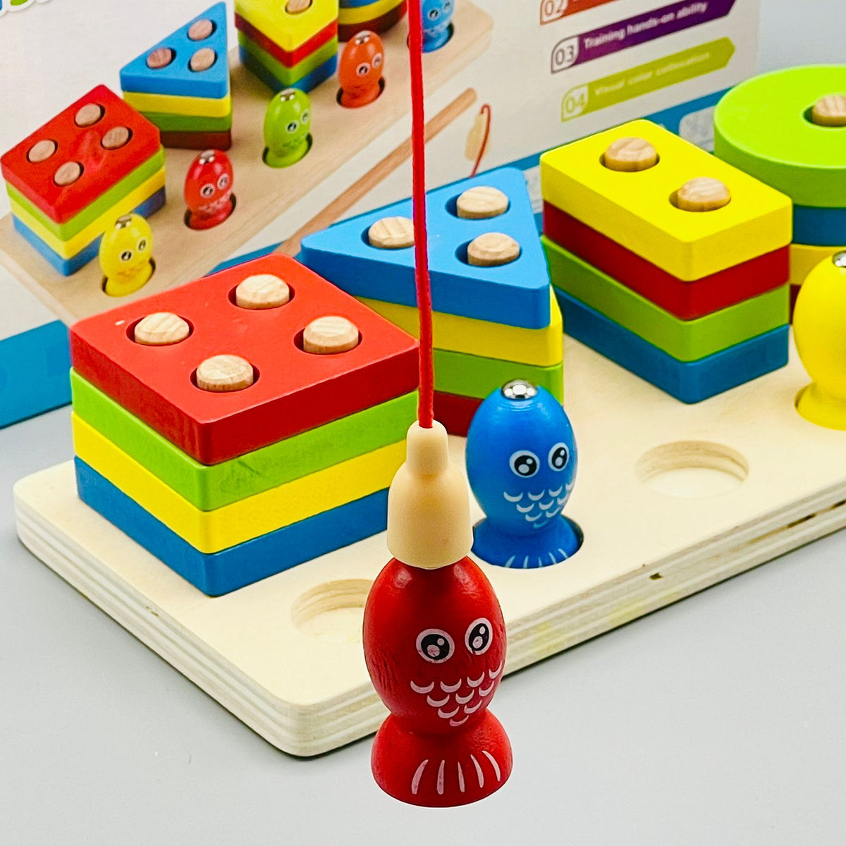 Wooden Fishing & Stacking Educational Toy