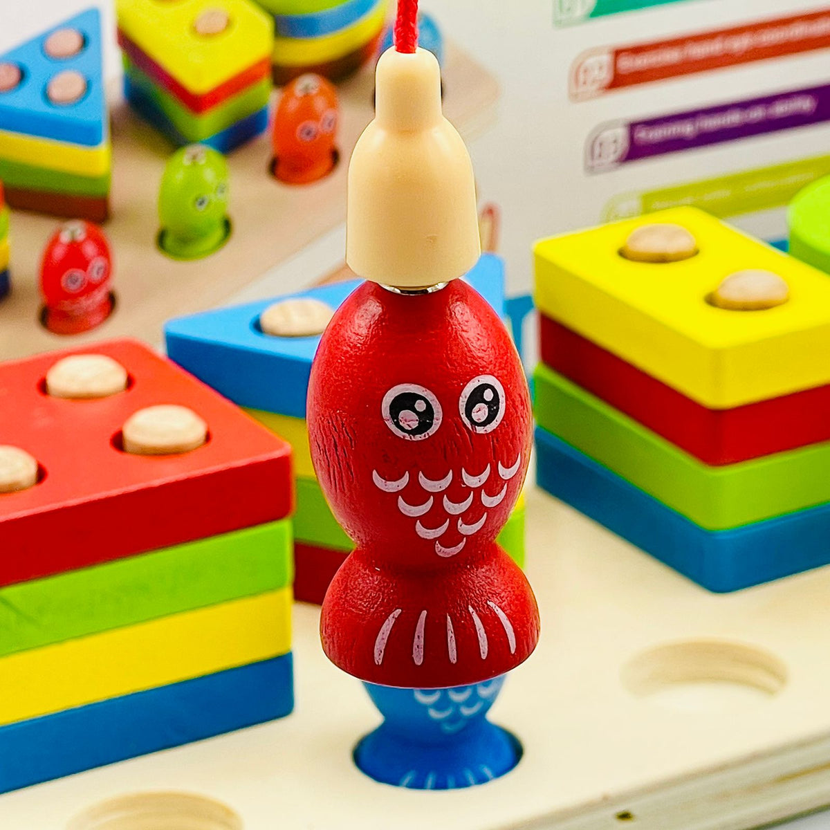 Wooden Fishing & Stacking Educational Toy