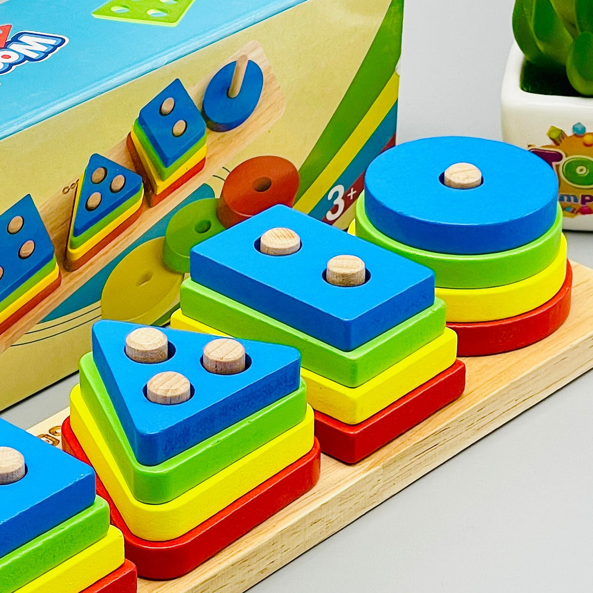 Coogam Wooden Sorting & Stacking Toy