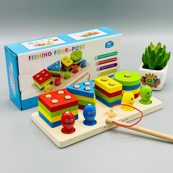 Wooden Fishing & Stacking Educational Toy
