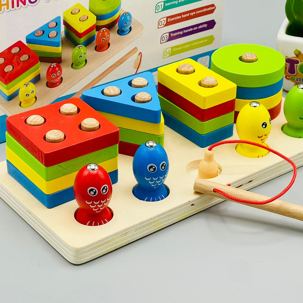 Wooden Fishing & Stacking Educational Toy
