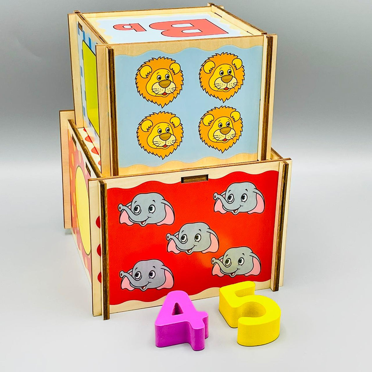 Wooden Nesting Blocks with Numbers