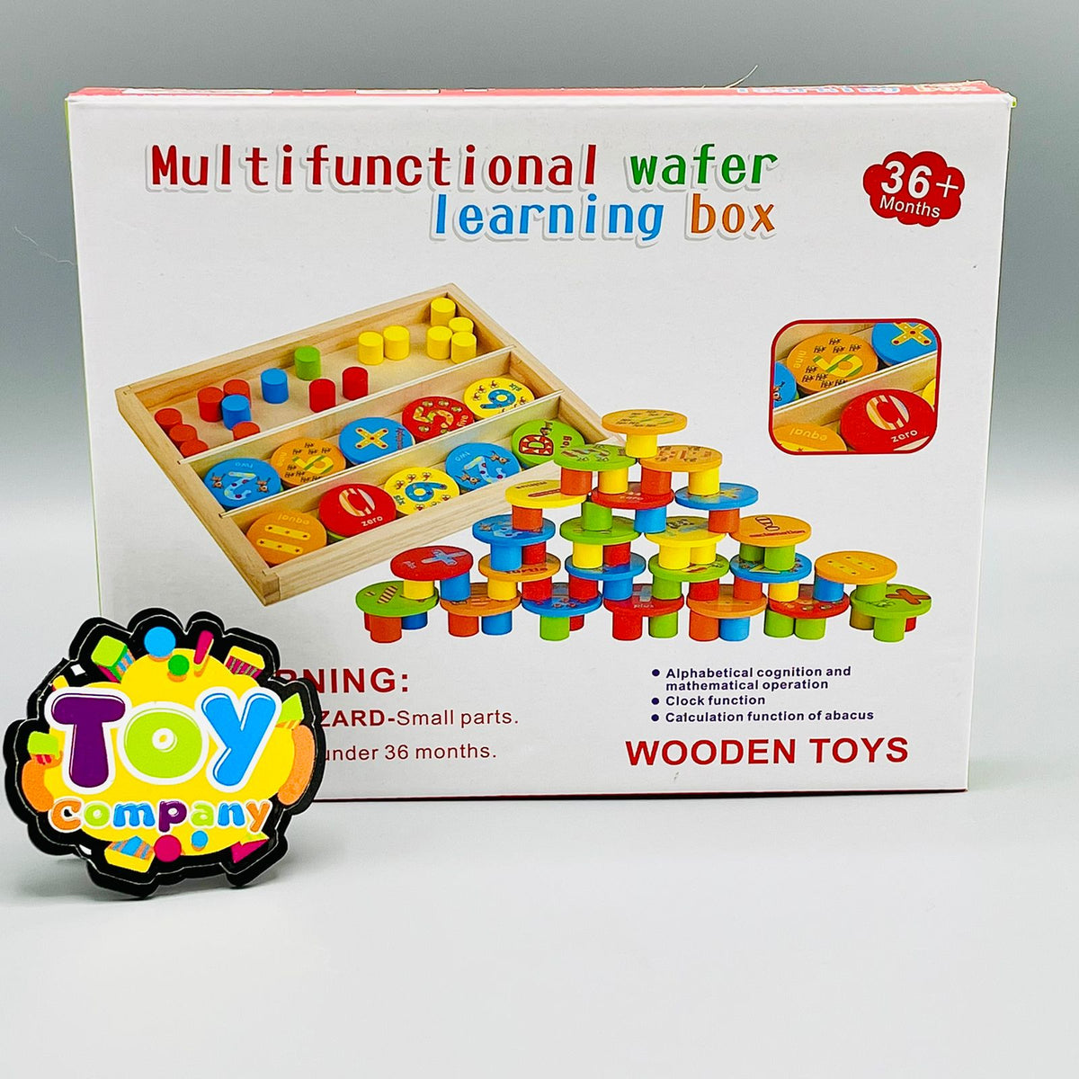Wooden Wafer and Letter Learning Box