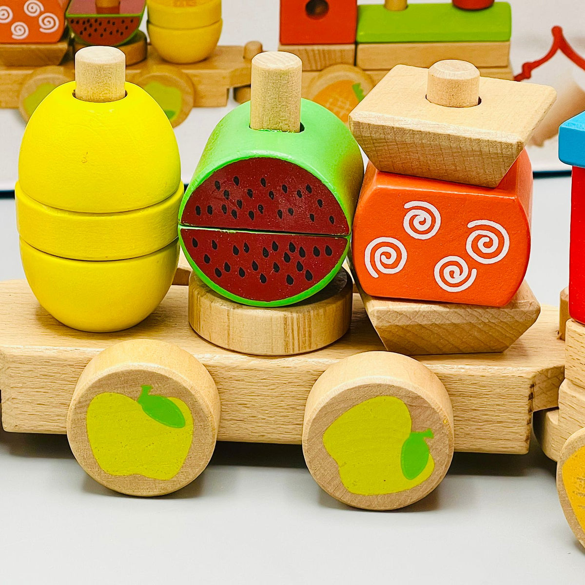 Wooden Blocks Edcutional Train