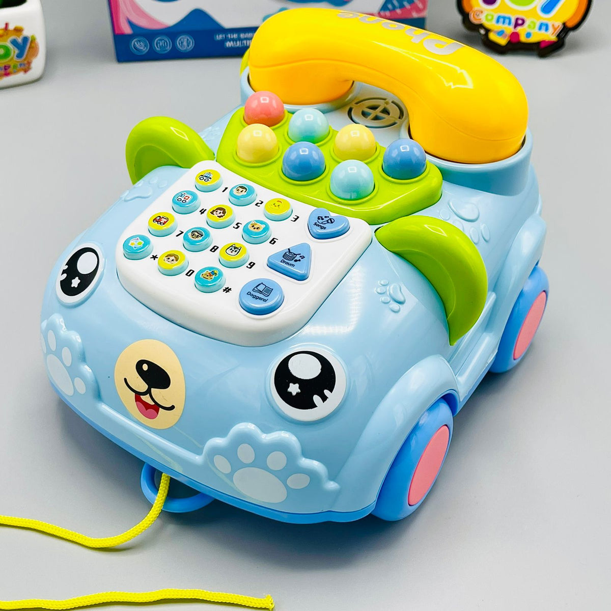 Pull Along Musical Telephone Car