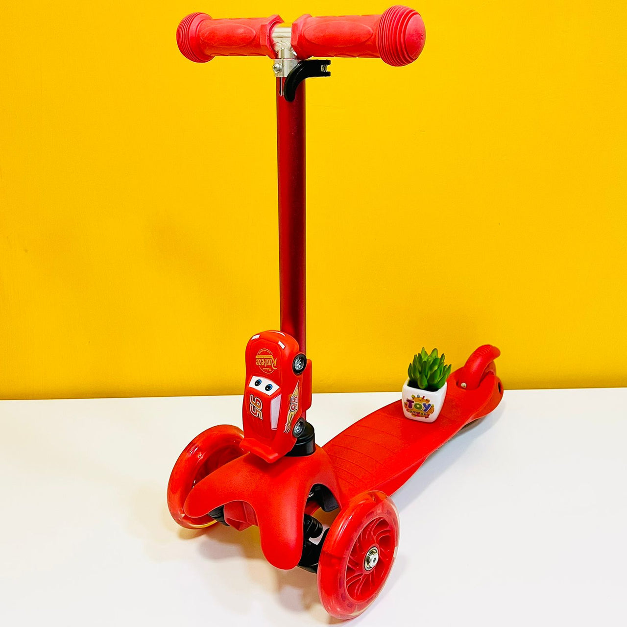 3 Wheels Cars Scooter with Lights - Red