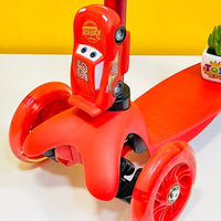 3 Wheels Cars Scooter with Lights - Red