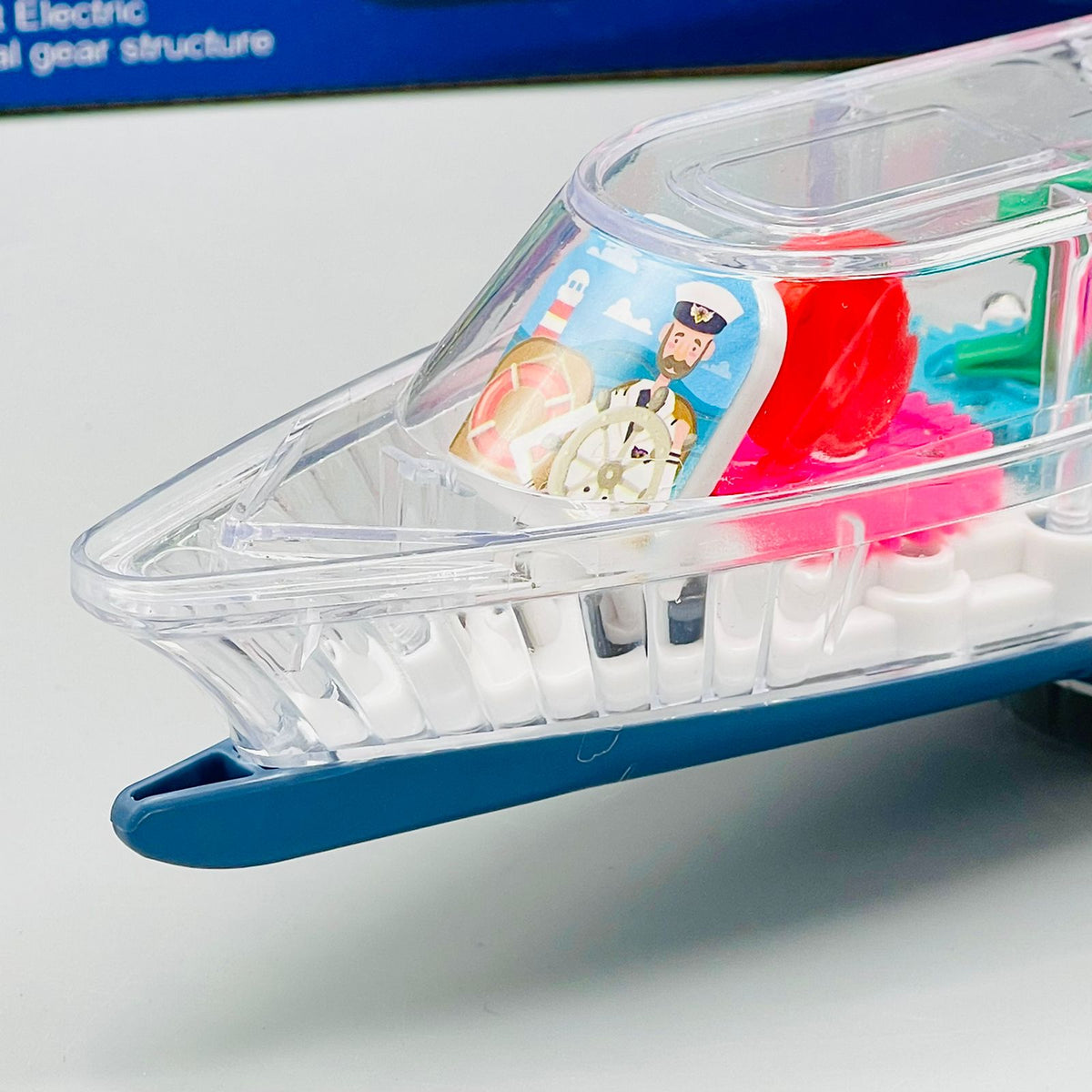 Transparent Body Gear Steamship Toy
