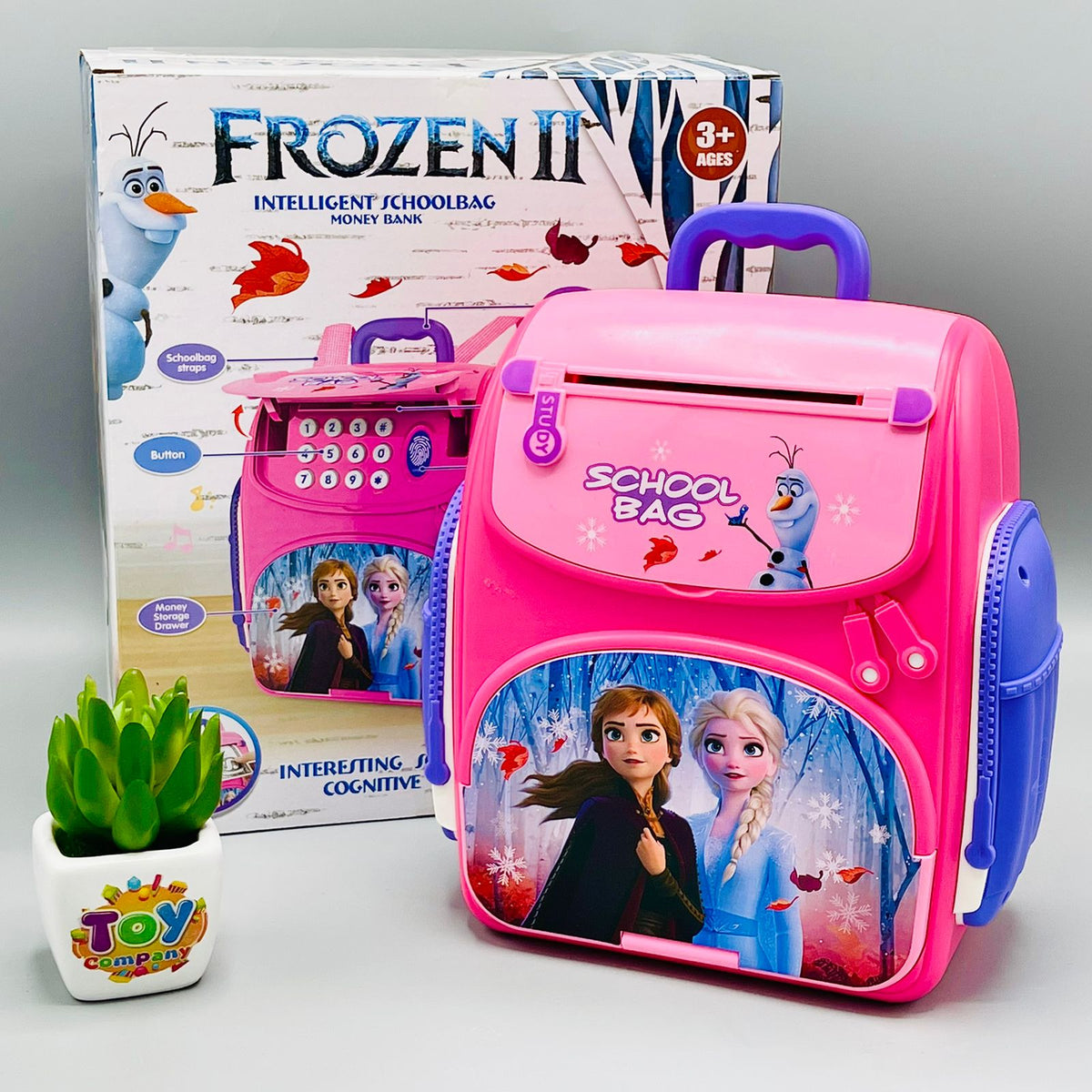 Frozen School Bag Piggy Bank ATM - Fingerprint