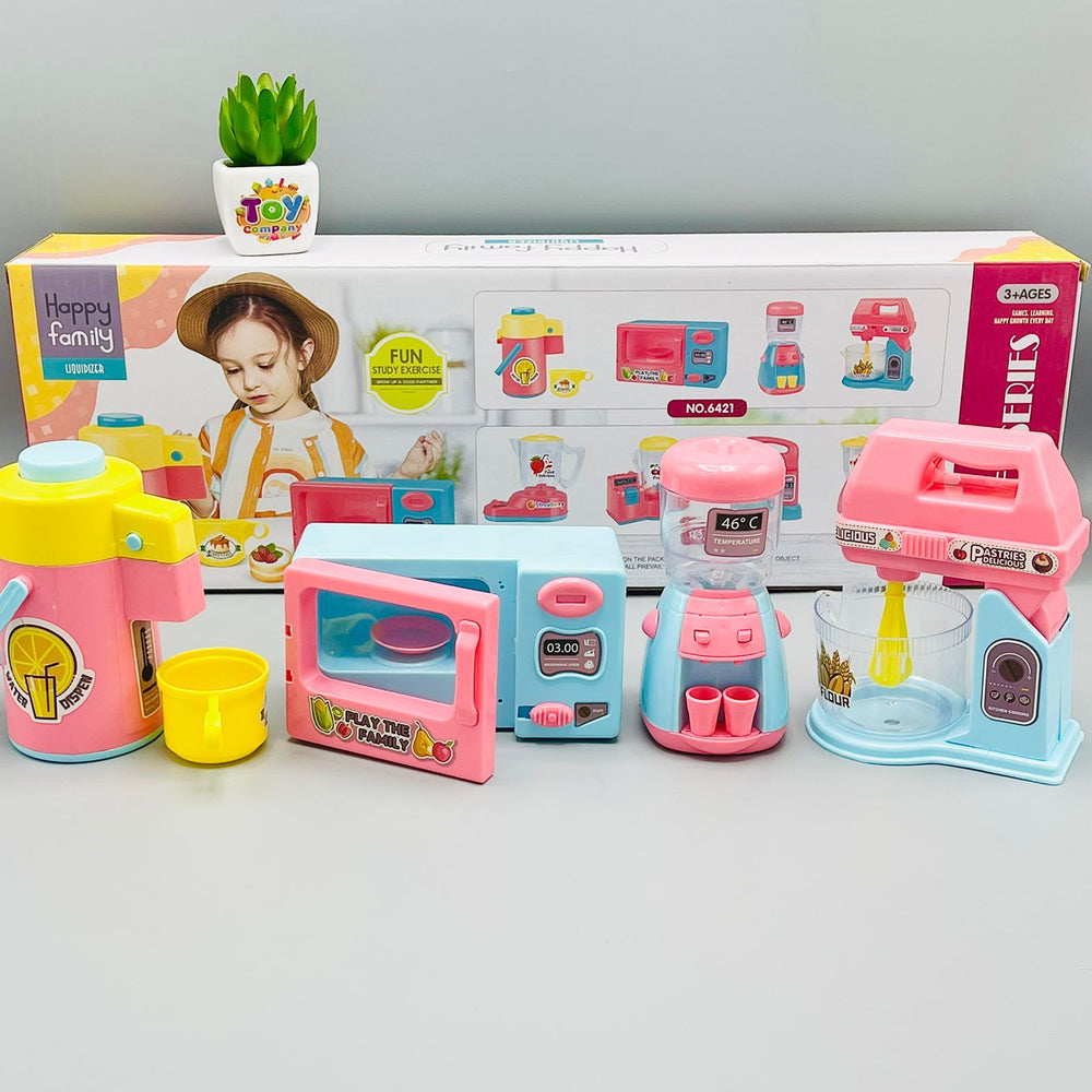 4Pcs Happy Family Home Appliances