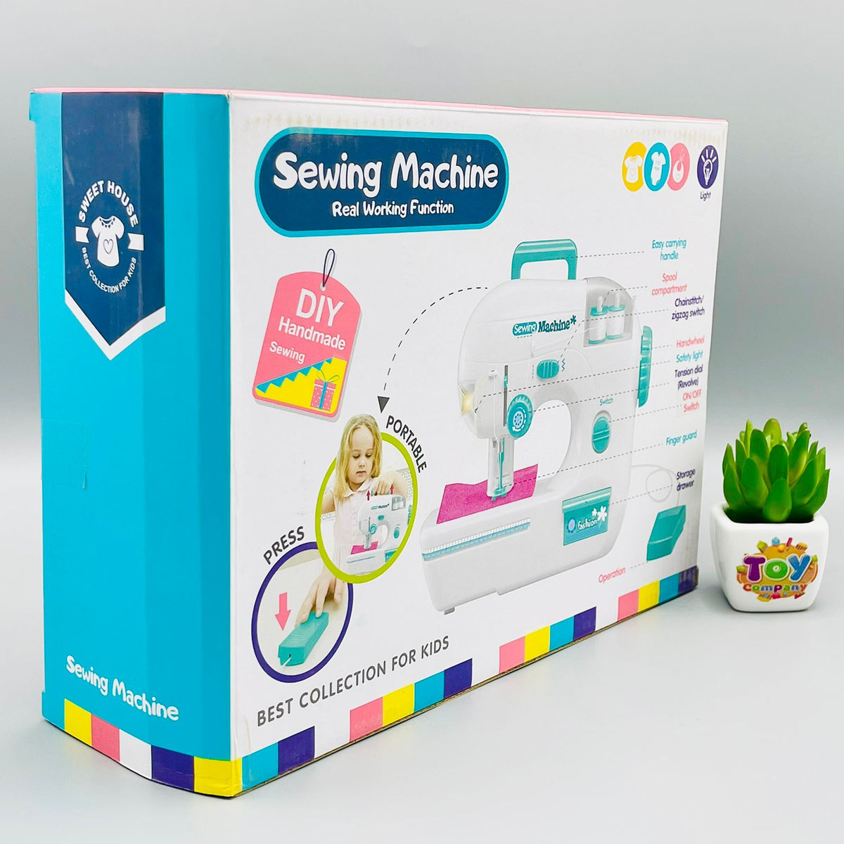 Realistic Battery Operated Sewing Machine for Kids