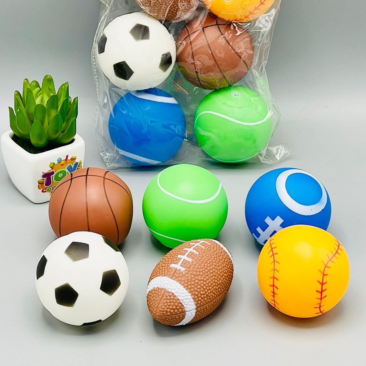 Colorful Chu Chu Balls - Pack of 6