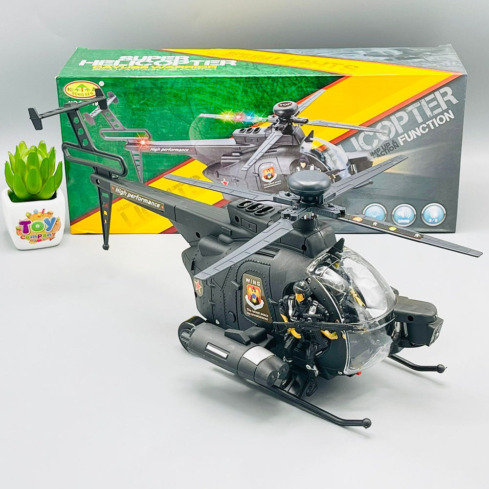 Super Helicopter with Soldiers, Lights & Sound