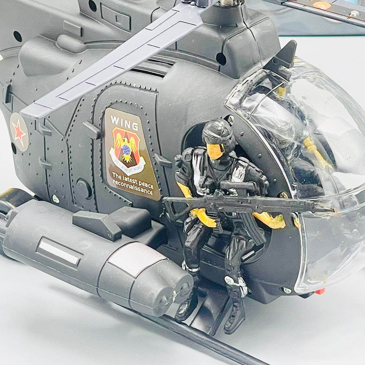 Super Helicopter with Soldiers, Lights & Sound