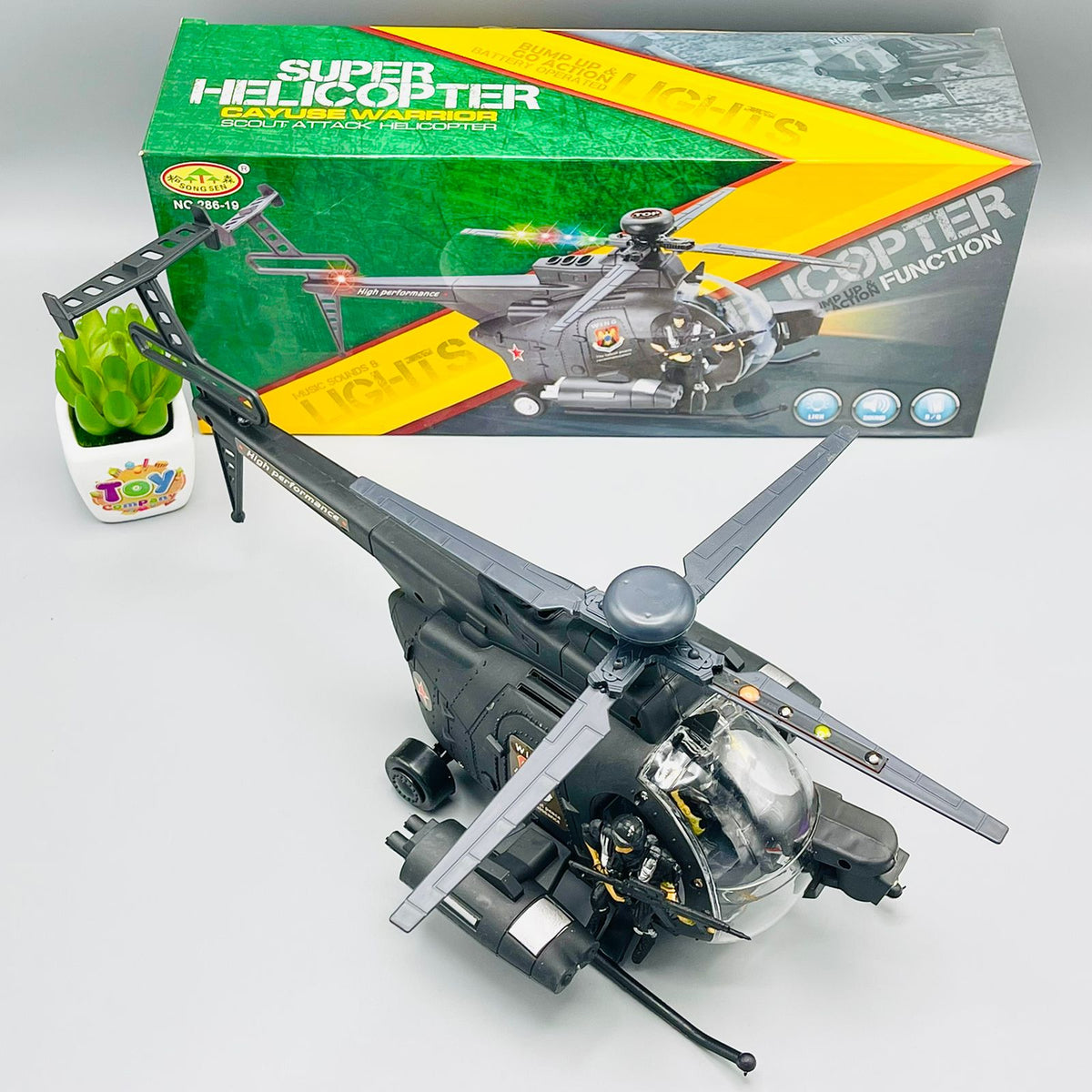 Super Helicopter with Soldiers, Lights & Sound