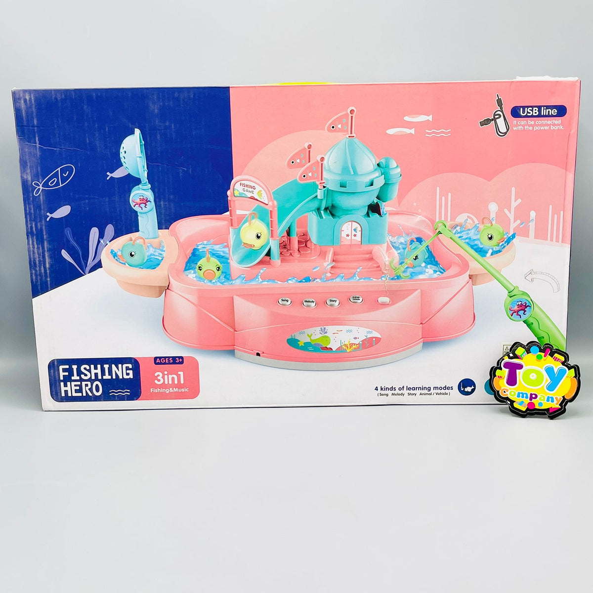 3 in 1 Duck Slide & Fishing Hero Game