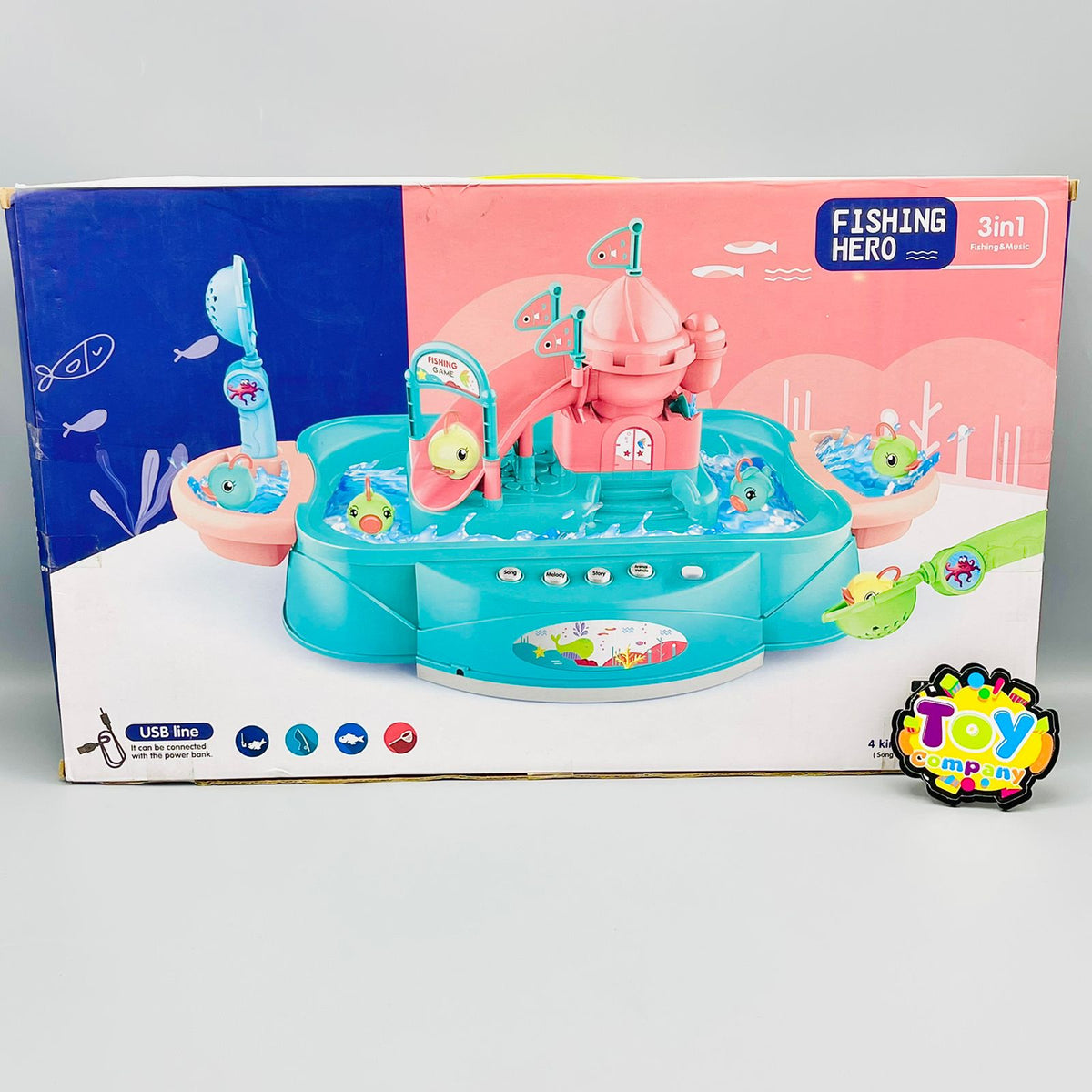 3 in 1 Duck Slide & Fishing Hero Game