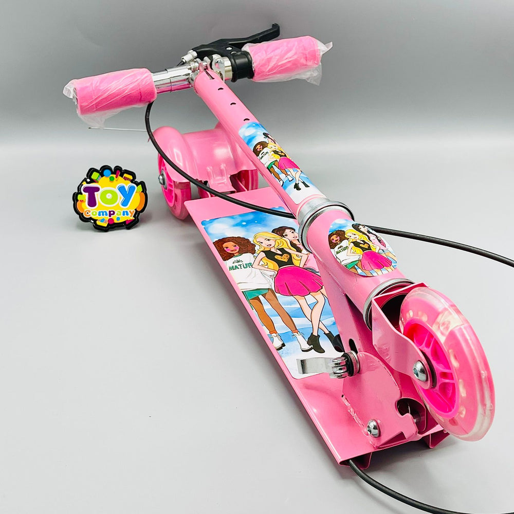 Barbie 3 Wheels Foldable Scooter with Brake