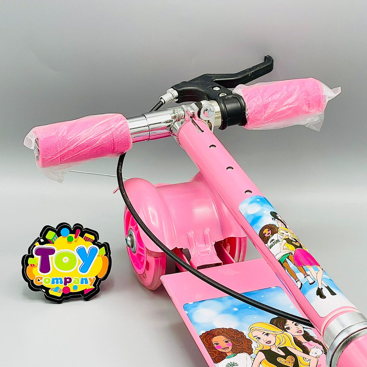 Barbie 3 Wheels Foldable Scooter with Brake