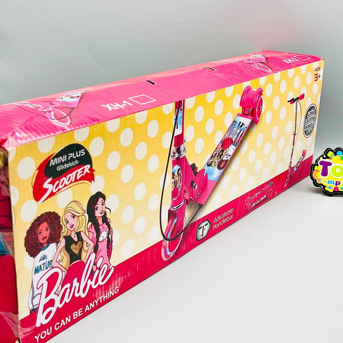Barbie 3 Wheels Foldable Scooter with Brake