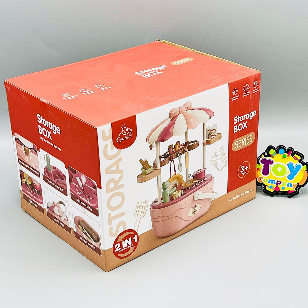 Water Spray Kitchen Cart with Storage Box