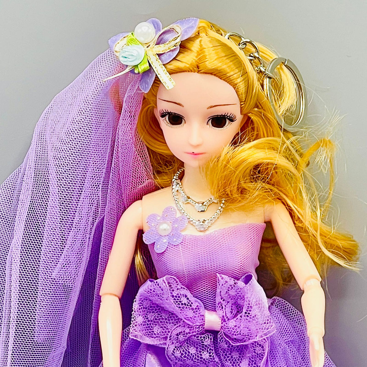 Wedding Dress Key Ring Doll