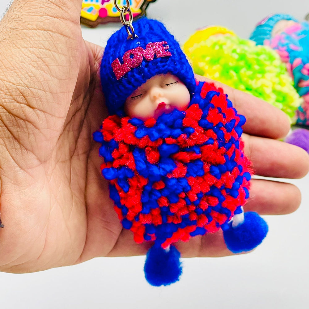 Winter Outfit Sleeping Baby Key Ring