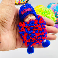 Winter Outfit Sleeping Baby Key Ring