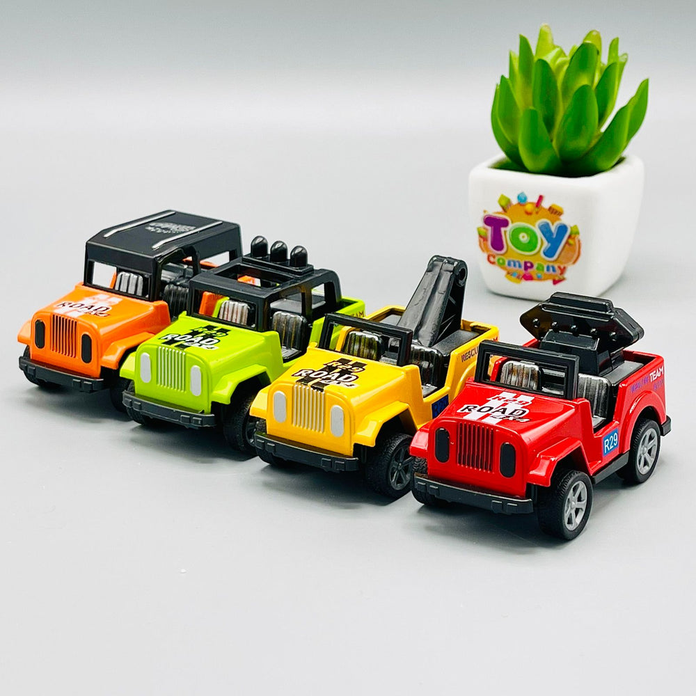 Miniature Metal Jeep Safari Pull Back Car