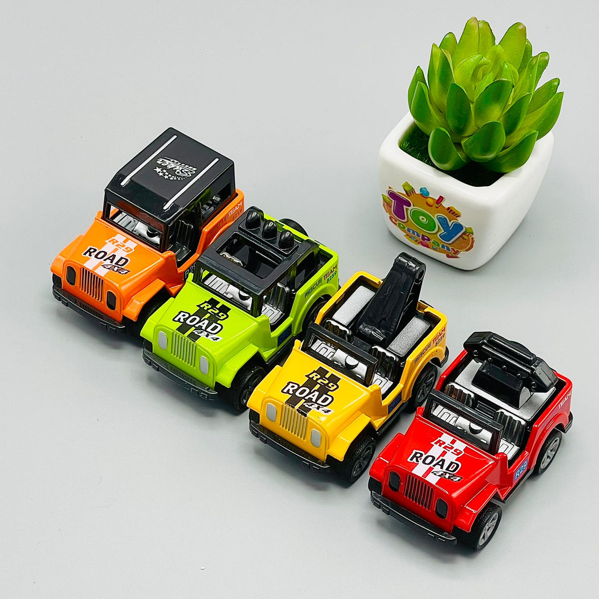 Miniature Metal Jeep Safari Pull Back Car
