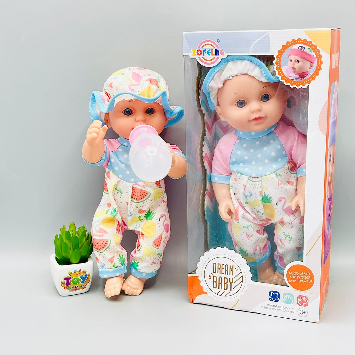 Realistic Baby Boy Doll with Sound & Feeder