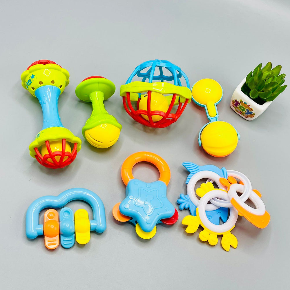 7Pcs Baby Rattles & Teething Toys