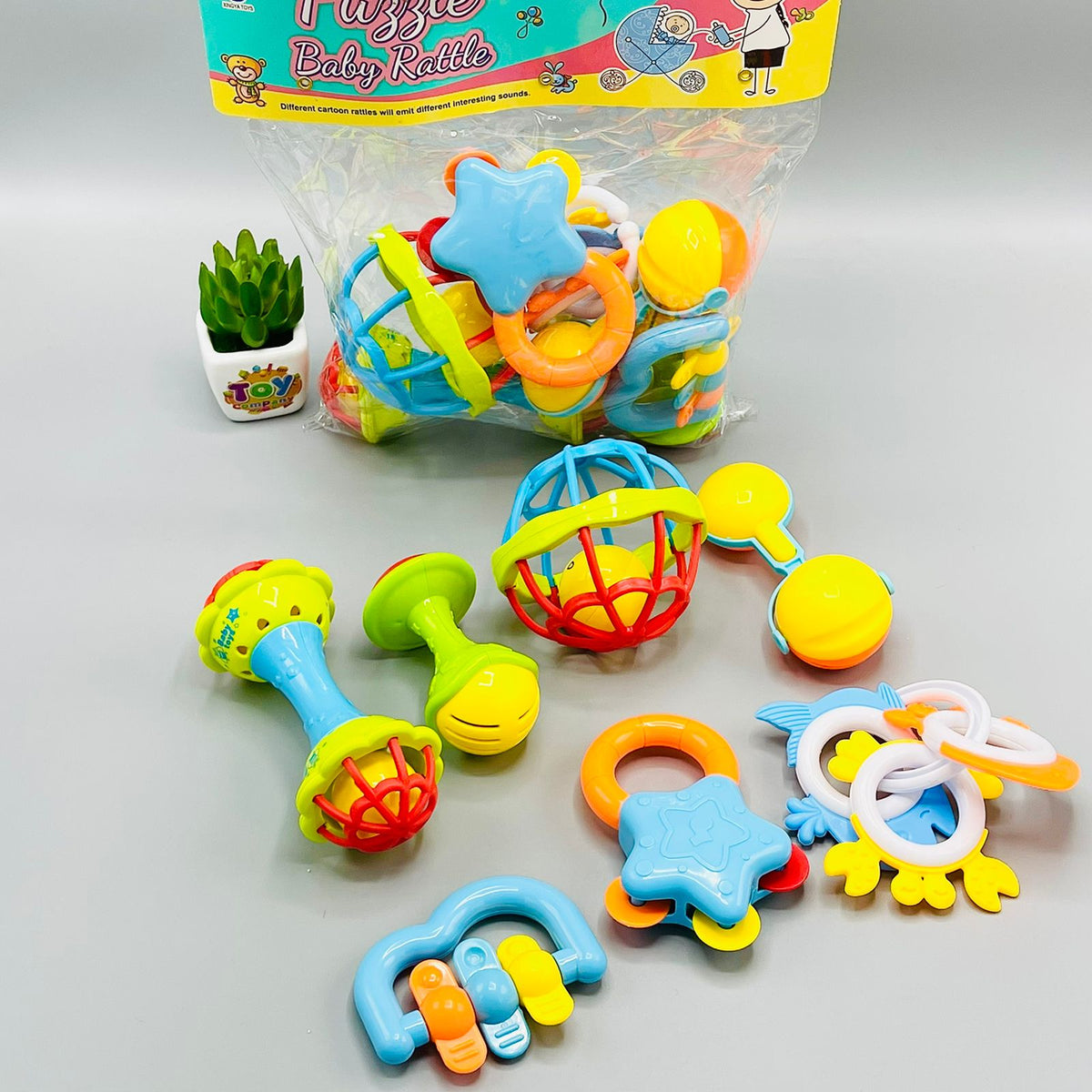 7Pcs Baby Rattles & Teething Toys