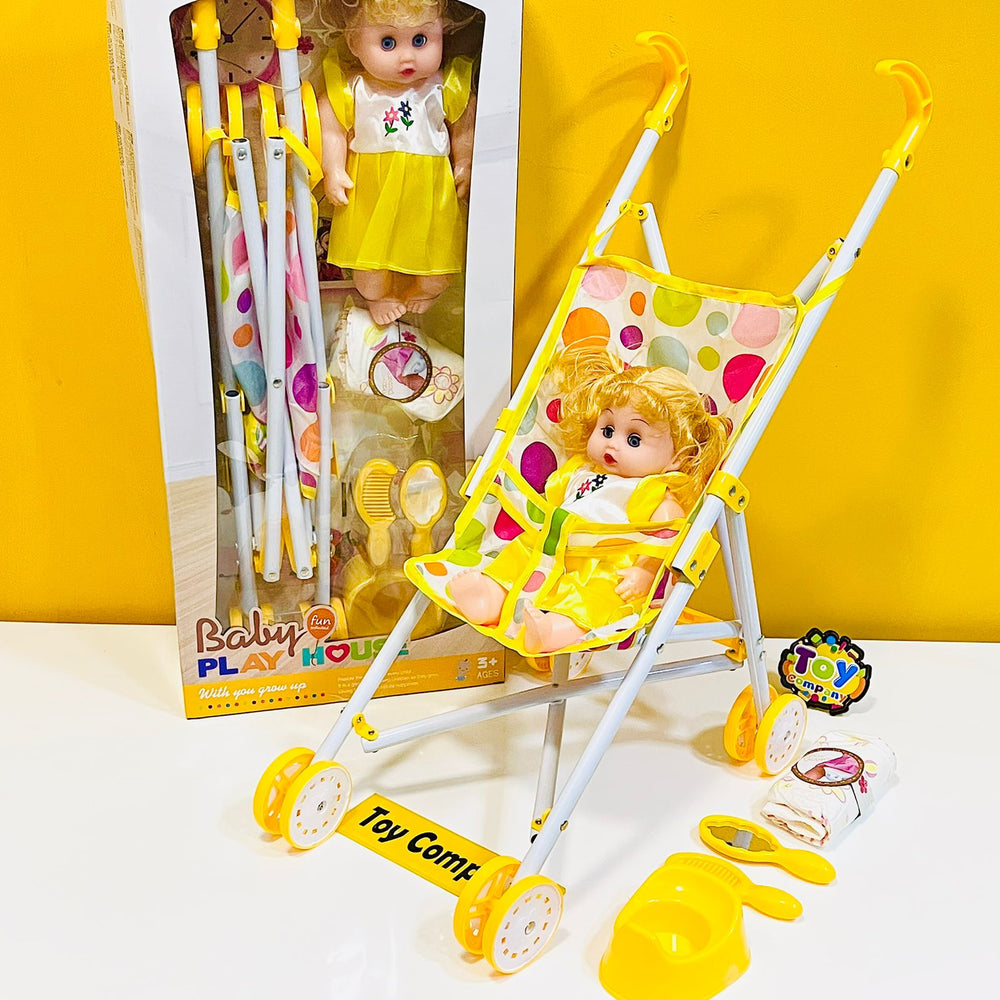 Doll with Stroller & Accessories