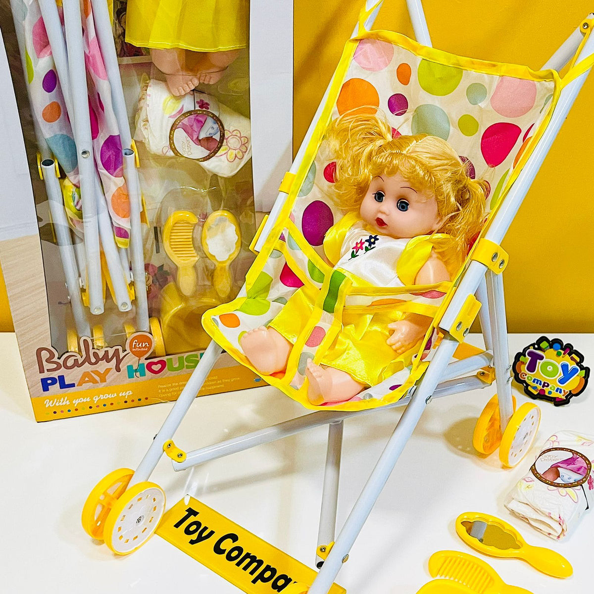 Doll with Stroller & Accessories