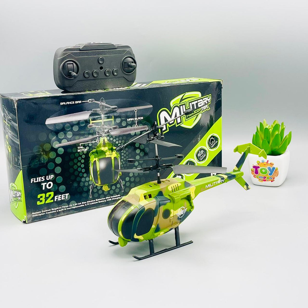 Flying Remote Control Rechargeable Army Helicopter