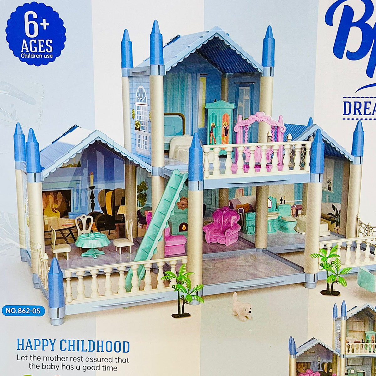 4 Rooms 3D Assembled DIY Doll House