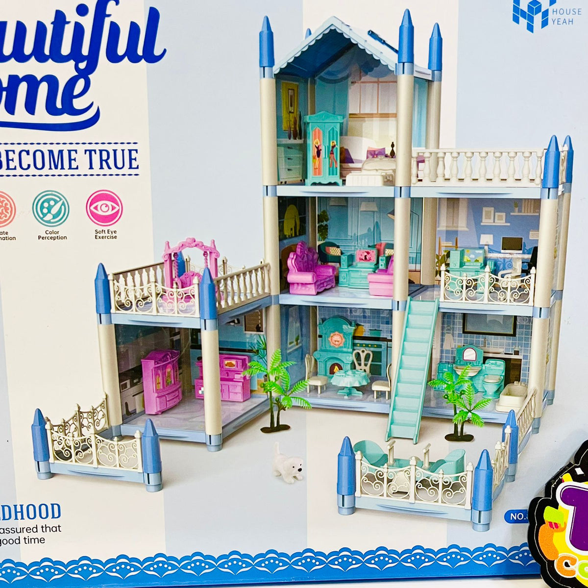 6 Rooms 3D Assembled DIY Doll House