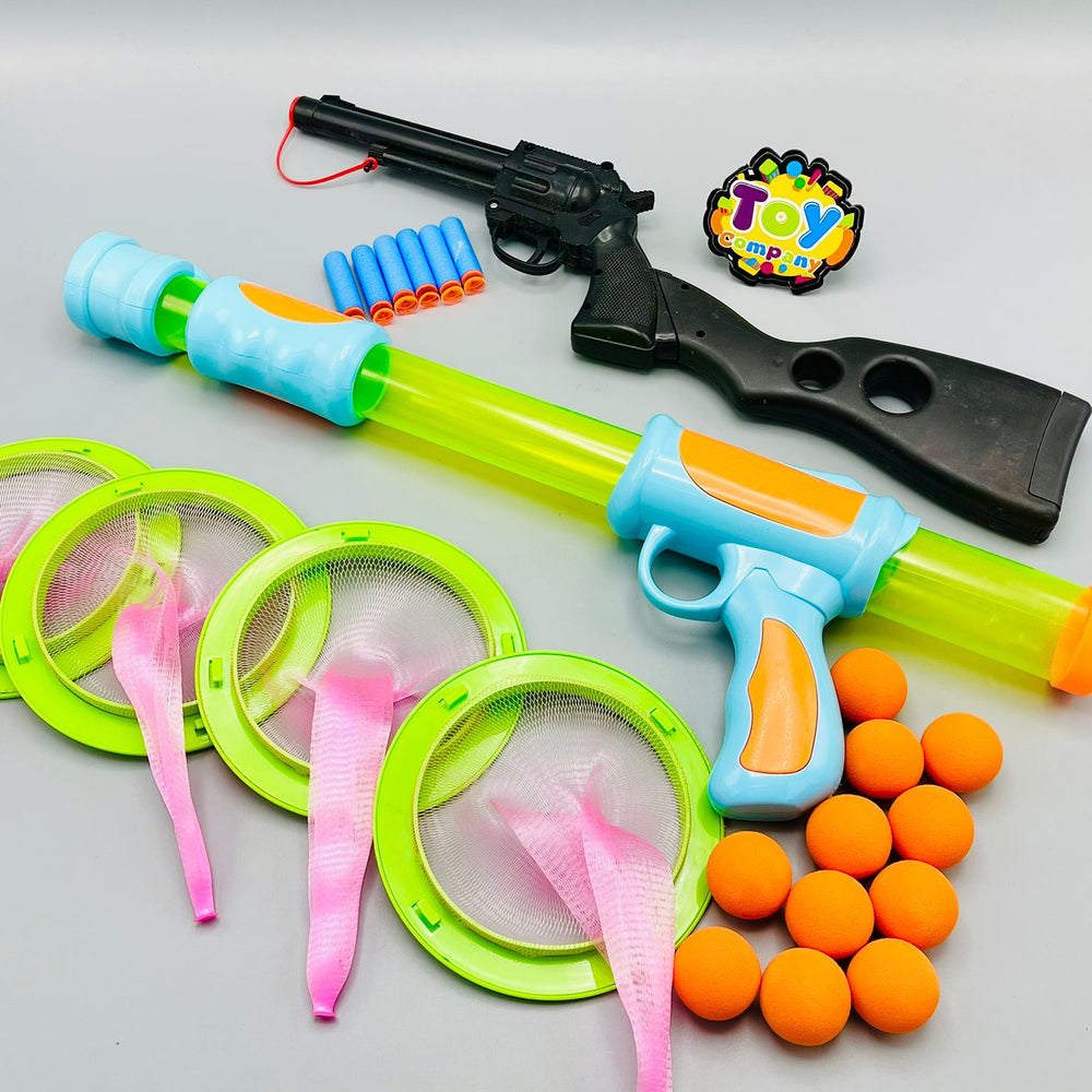 2 in 1 Air Canon Shooting Guns Toy Set