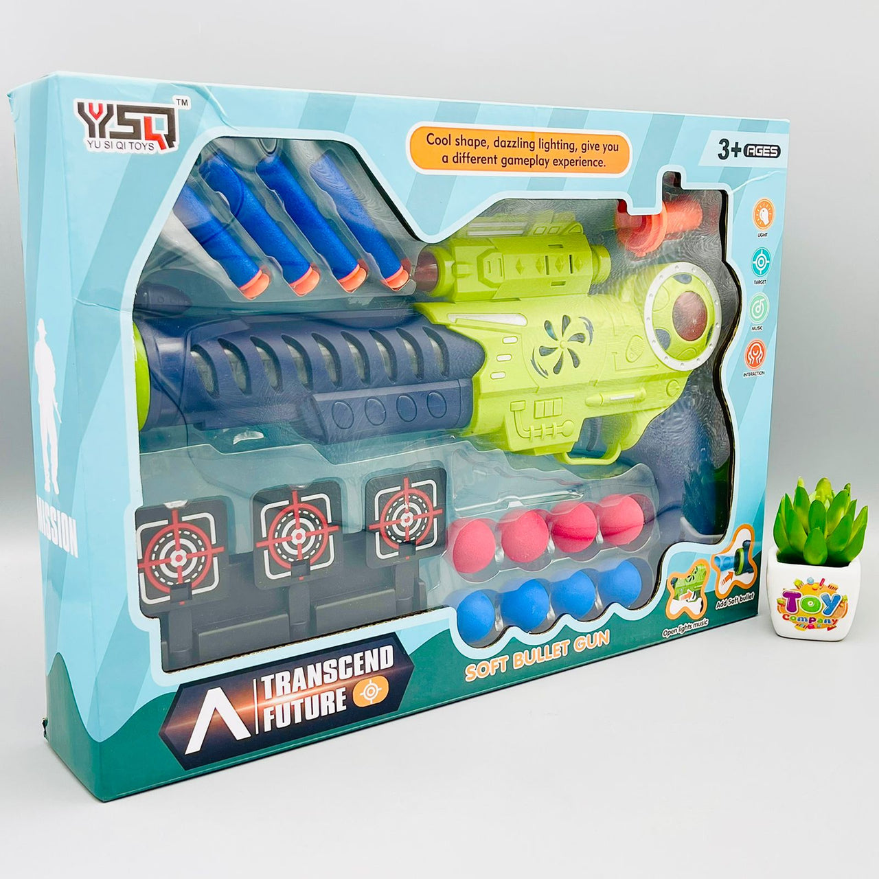 Space Air Soft Bullet Gun Toy with Target