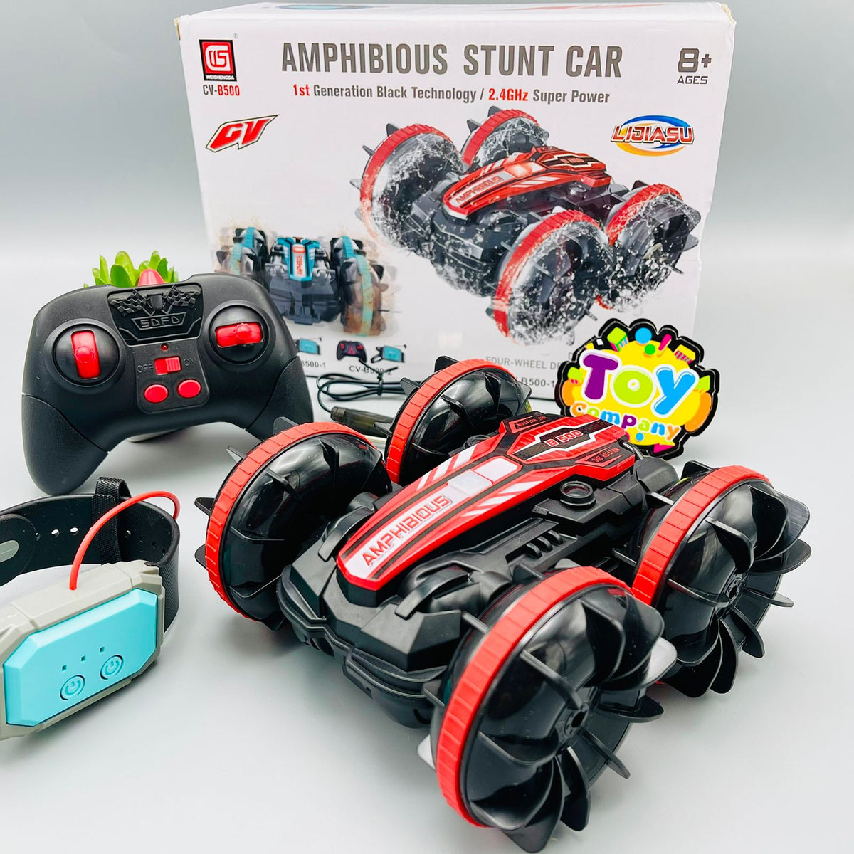 Amphibious 360° Double-Sided Rotation Stunt RC Car