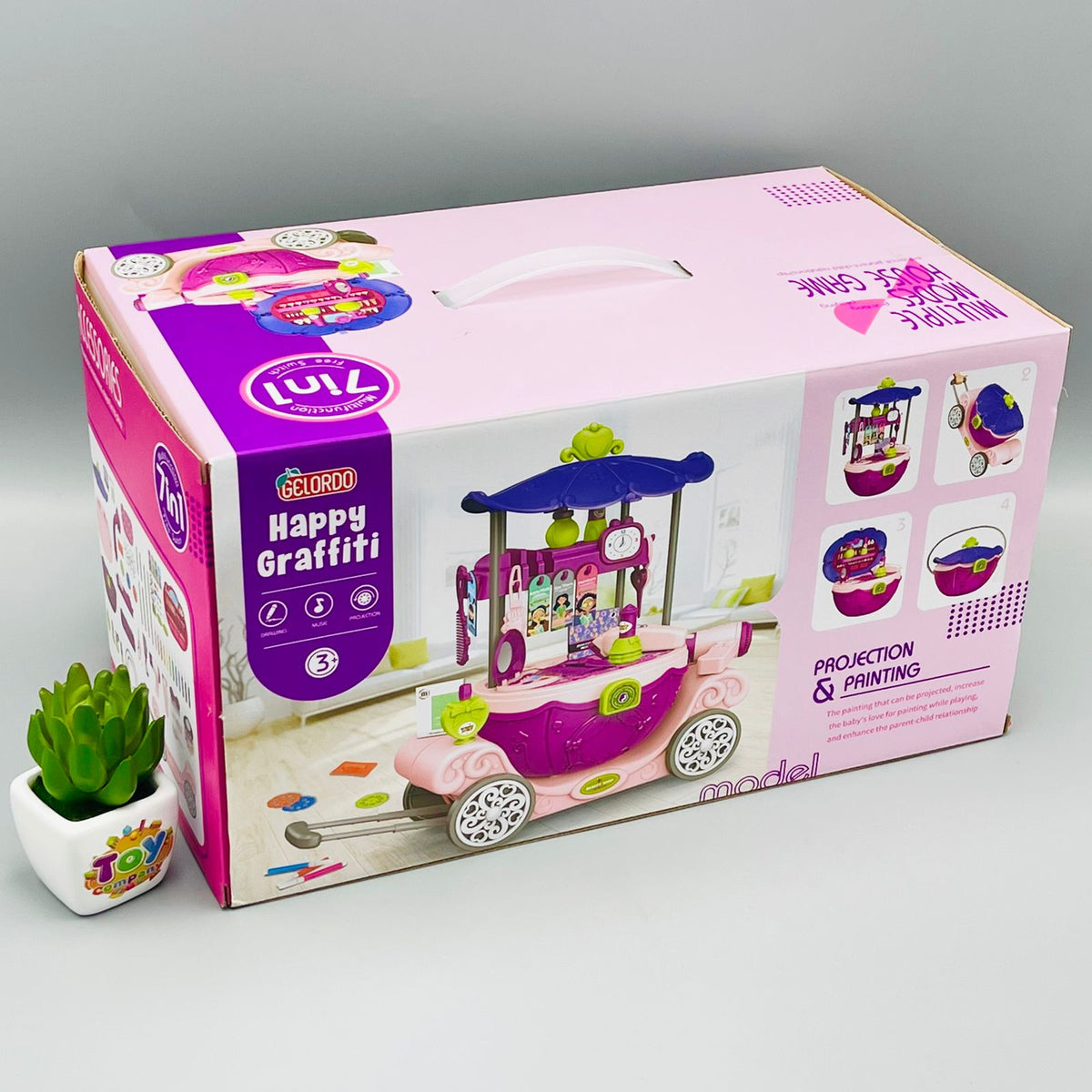 7 in 1 Happy Graffiti Beauty Set and Drawing Projector